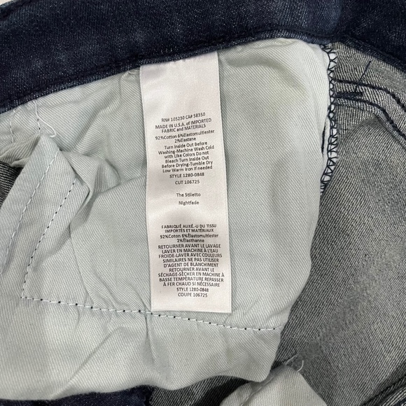 Current/Elliott The Stiletto Women's Skinny Jeans Dark Wash 27 - Picture 8 of 8